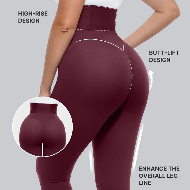 AirSlim ElasticFuse High-Waist Shaping Leggings – Tummy Control, Comfy Support, Black - Image 12