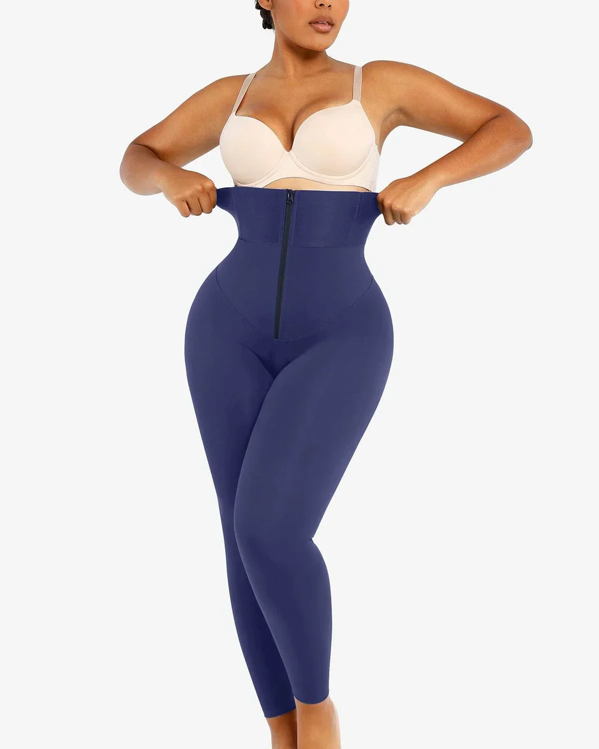 AirSlim ElasticFuse High-Waist Shaping Leggings – Tummy Control, Comfy Support, Black - Image 15