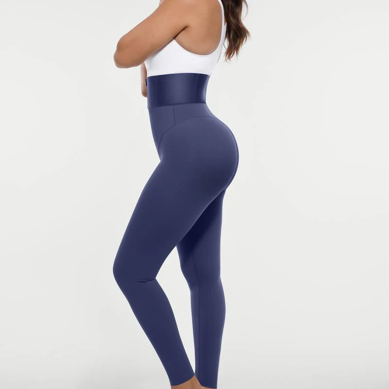 AirSlim ElasticFuse High-Waist Shaping Leggings – Tummy Control, Comfy Support, Black - Image 16