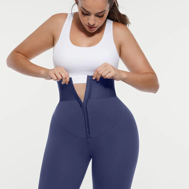 AirSlim ElasticFuse High-Waist Shaping Leggings – Tummy Control, Comfy Support, Black - Image 17