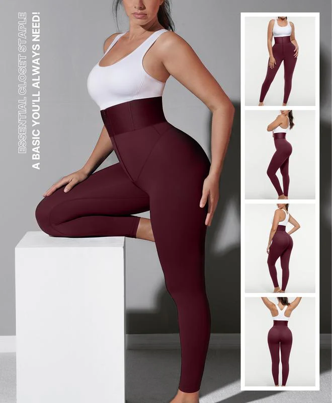 AirSlim ElasticFuse High-Waist Shaping Leggings – Tummy Control, Comfy Support, Black - Image 19