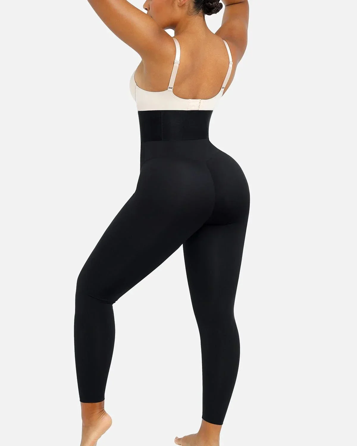 AirSlim ElasticFuse High-Waist Shaping Leggings – Tummy Control, Comfy Support, Black - Image 4