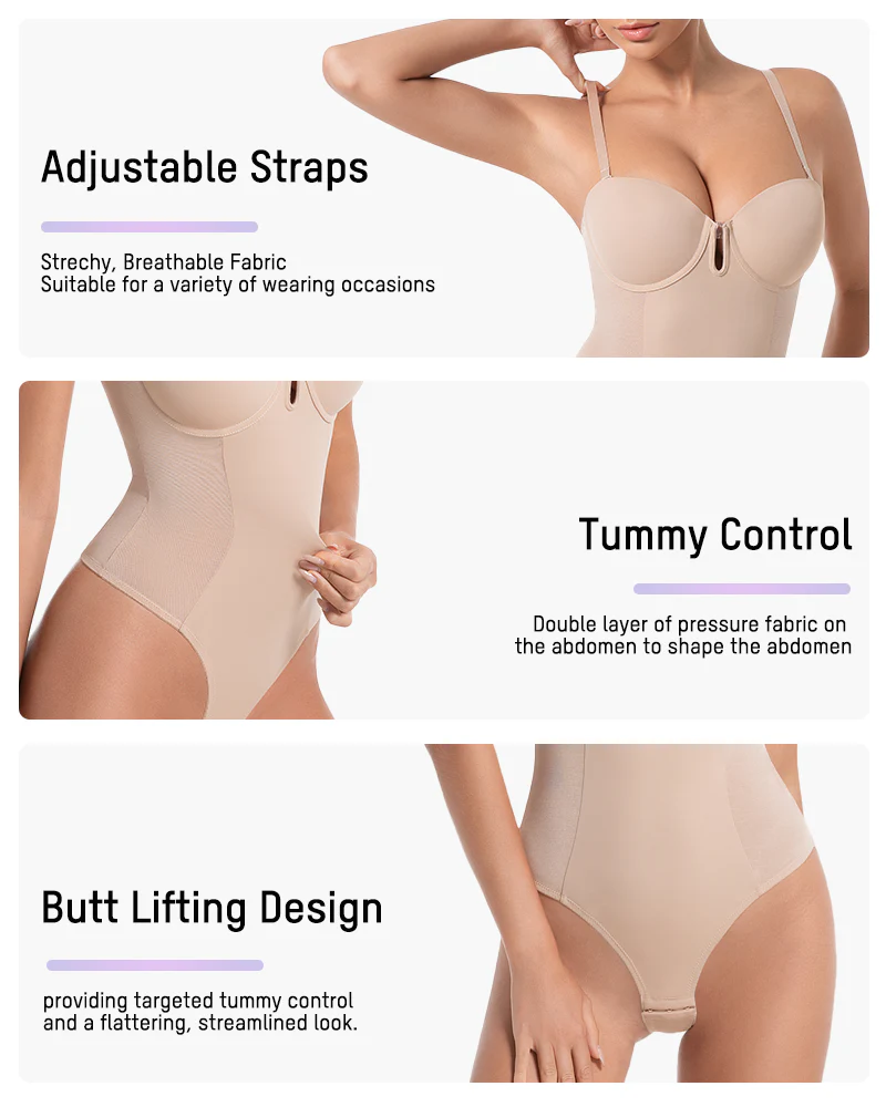 All-in-One Shaping Bodysuit Thong - Image 9