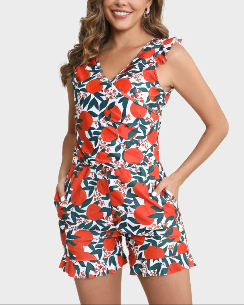 Built-in Bra Swim Romper - Image 17