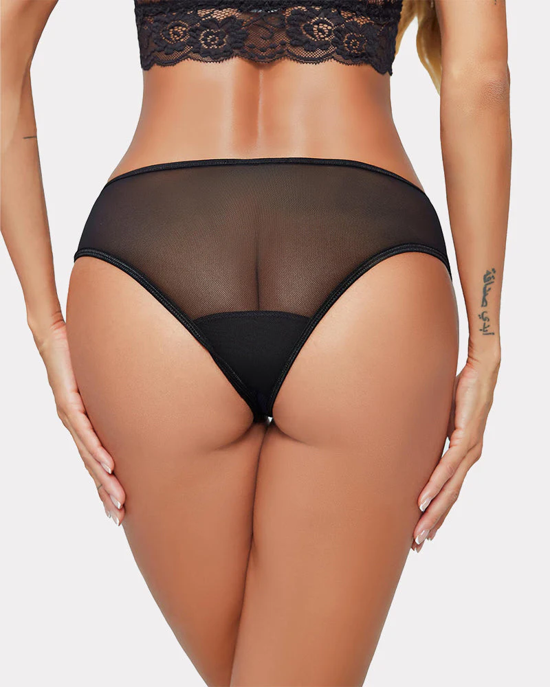 Butterfly Embroidered Mesh Panties - Image 10