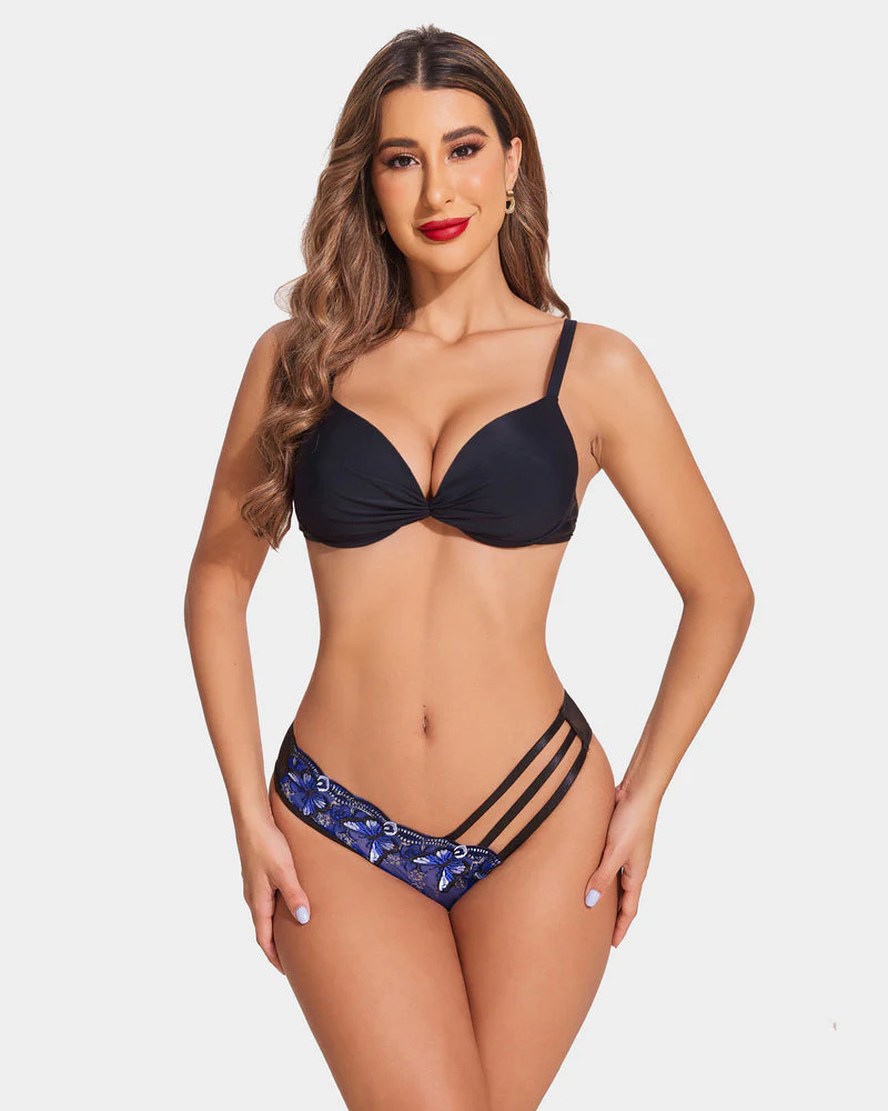 Butterfly Embroidered Mesh Panties - Image 3