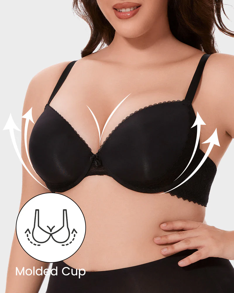 Comfort Lace Trim Push-Up Bra - Image 6