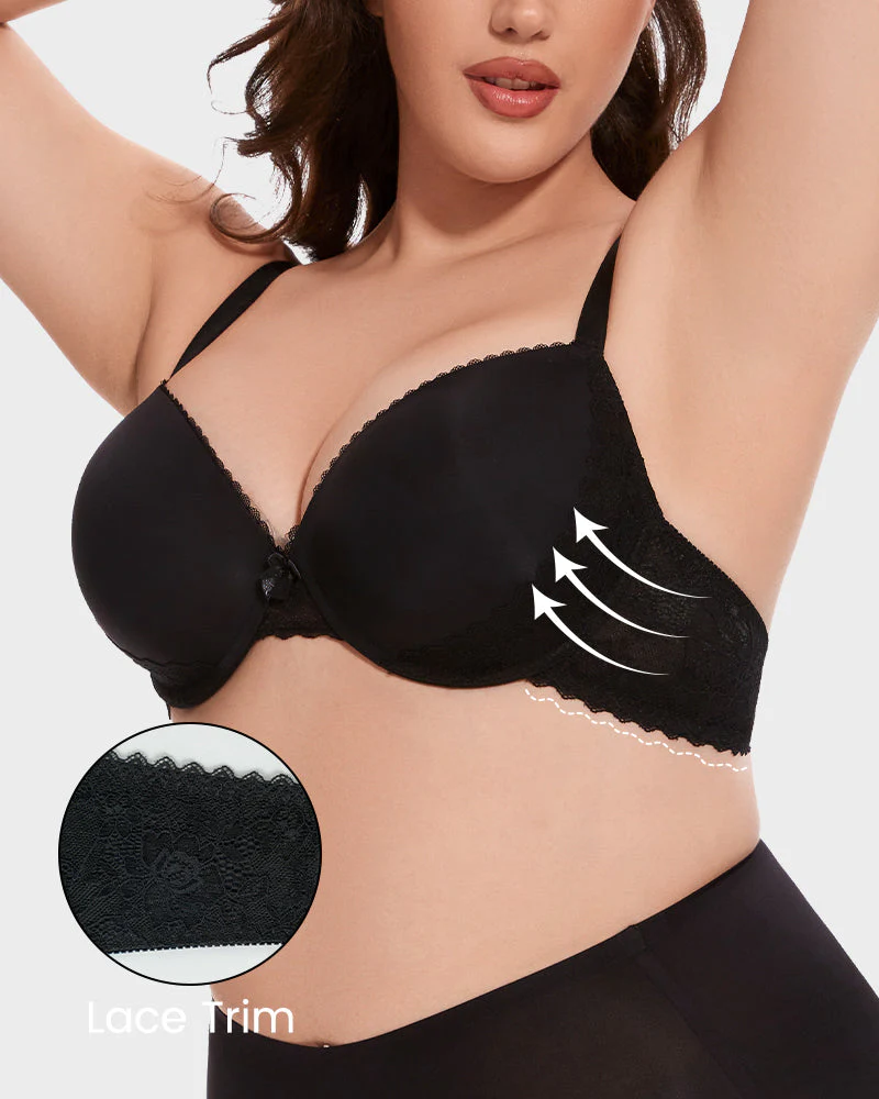 Comfort Lace Trim Push-Up Bra - Image 7