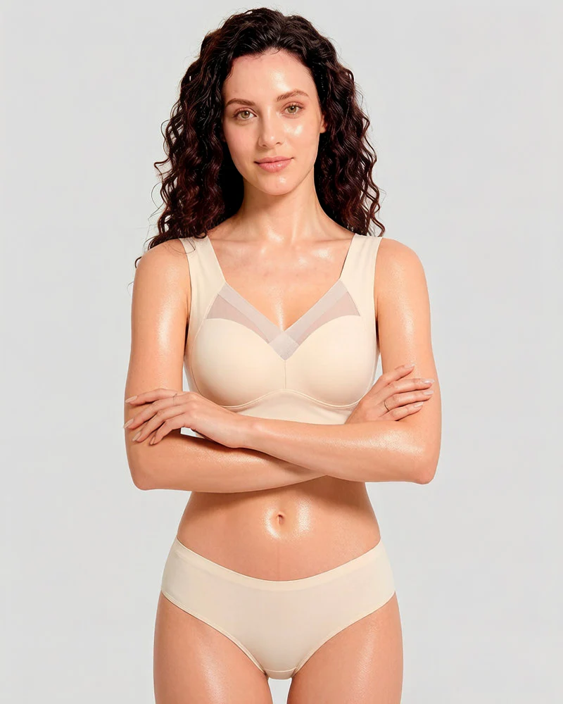 Comfortable Smoothing Mesh Bra - Image 12