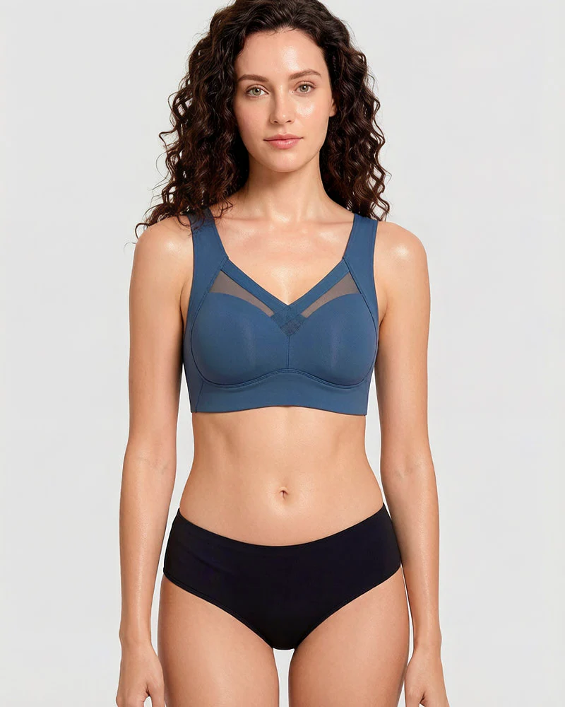 Comfortable Smoothing Mesh Bra - Image 17