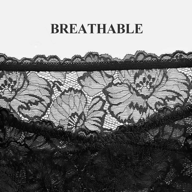 Comfy Everyday High-Waist Panties with Lace Trim, 5-Pack - Image 7