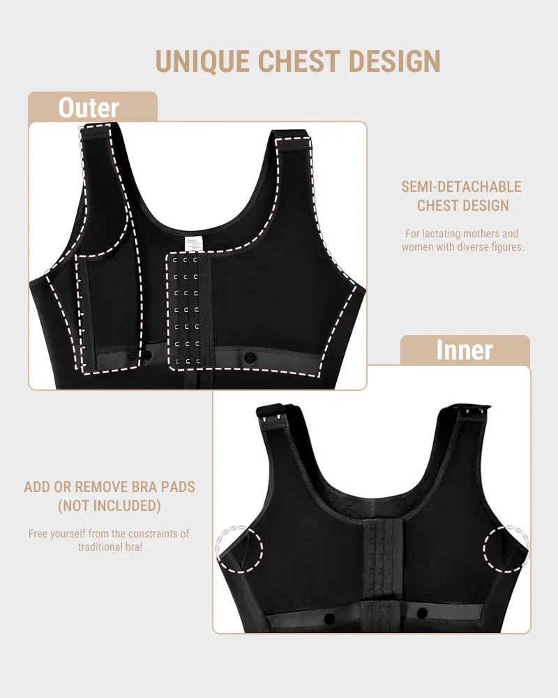 Double Compression Tummy Control Shapewear With Bra - Image 8