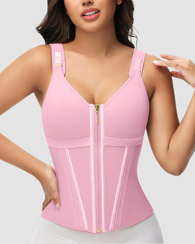 Double Layer Tummy Control Shaper with Bra - Image 2