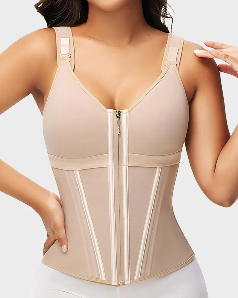 Double Layer Tummy Control Shaper with Bra - Image 3