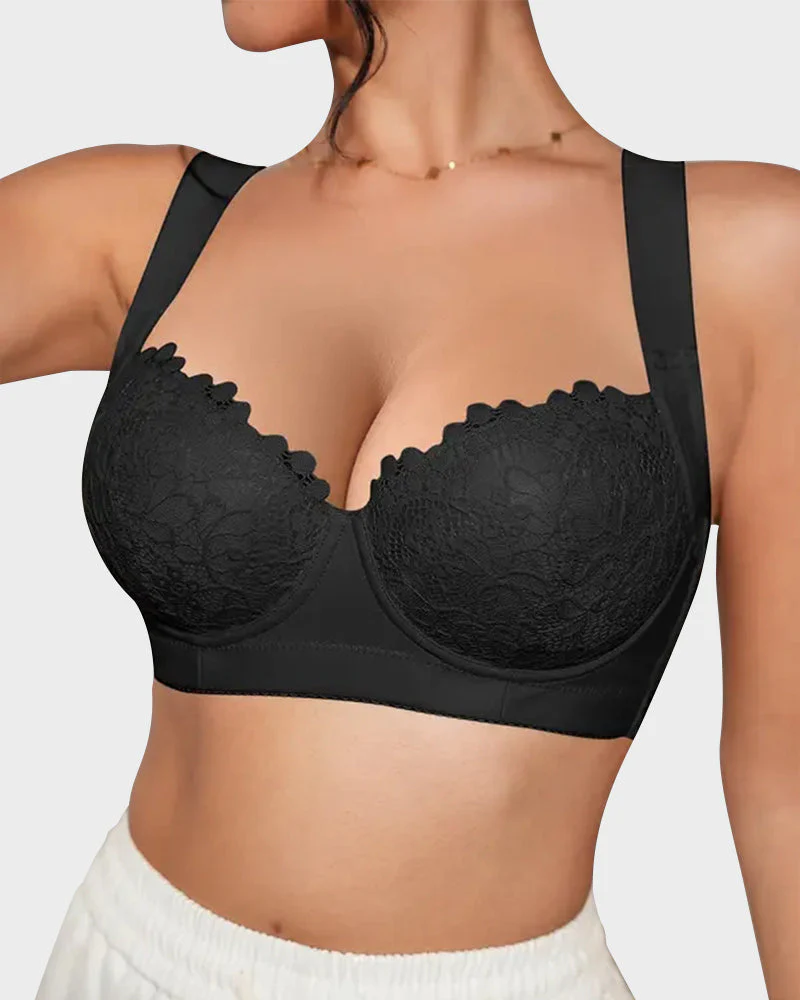 Elegant Lace Push Up Underwire Bra - Image 3