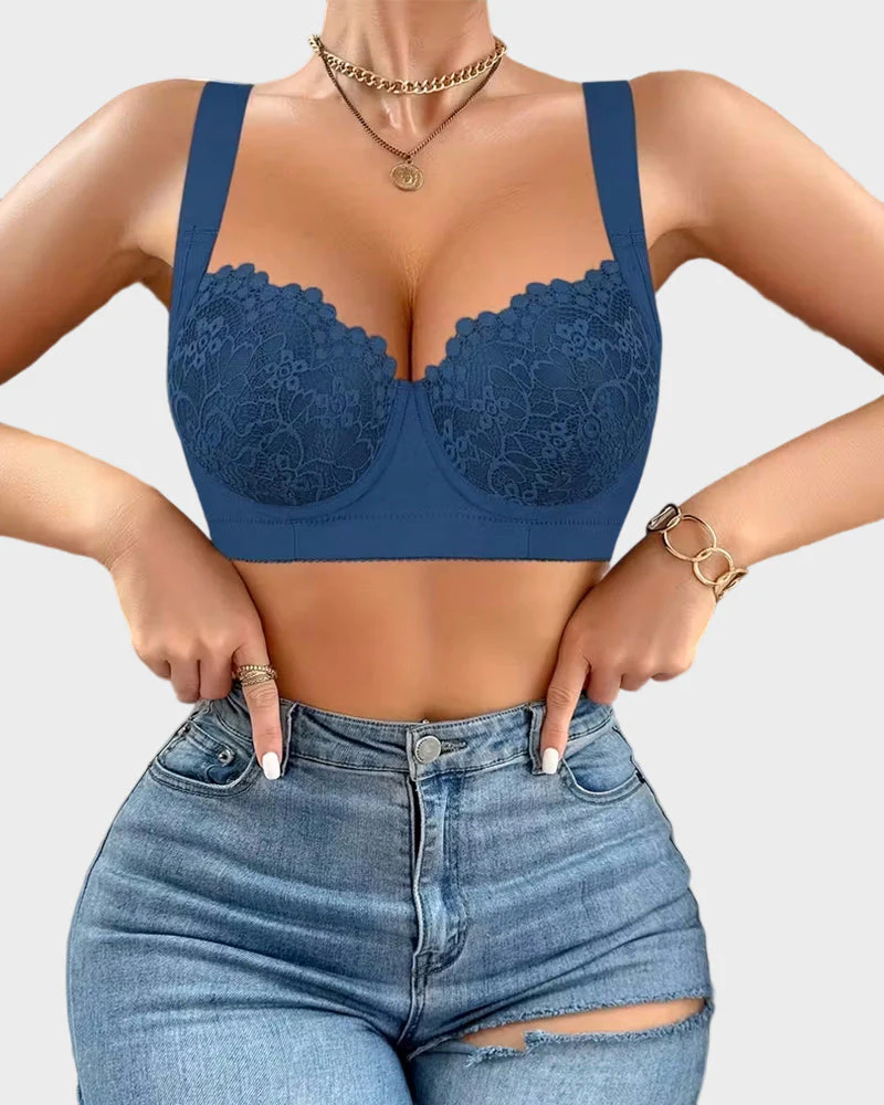 Elegant Lace Push Up Underwire Bra - Image 9
