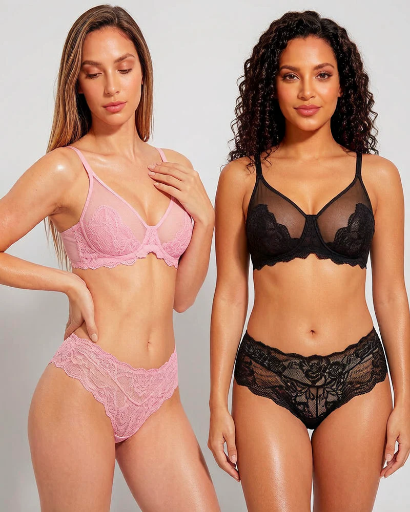 2-Pack Full Coverage Lace Minimizer Bras - Image 24