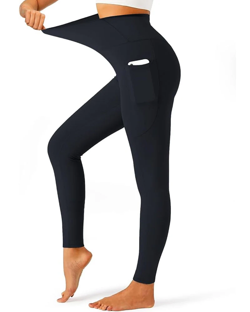 High Waisted Butt Lifting Tummy Control Side Pocket Shaping Leggings - Image 4