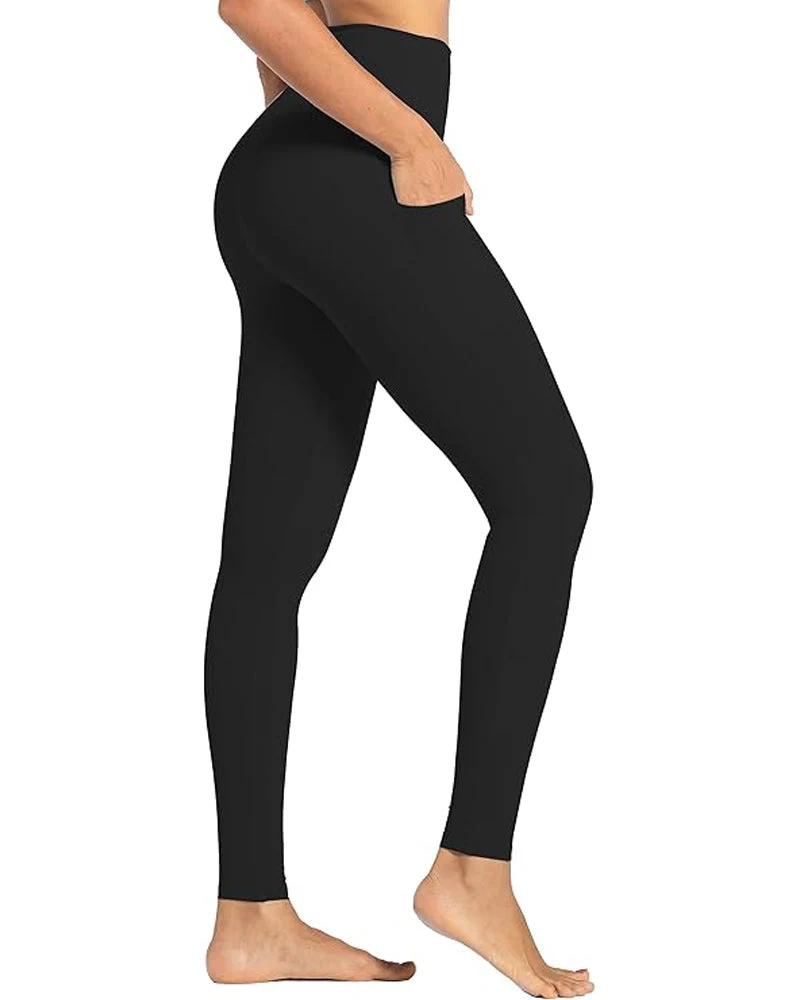 High Waisted Butt Lifting Tummy Control Side Pocket Shaping Leggings - Image 9