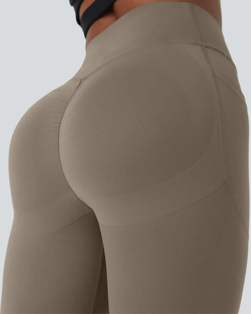 High Waisted Tummy Control Workout Leggings with Side Pockets - Image 25