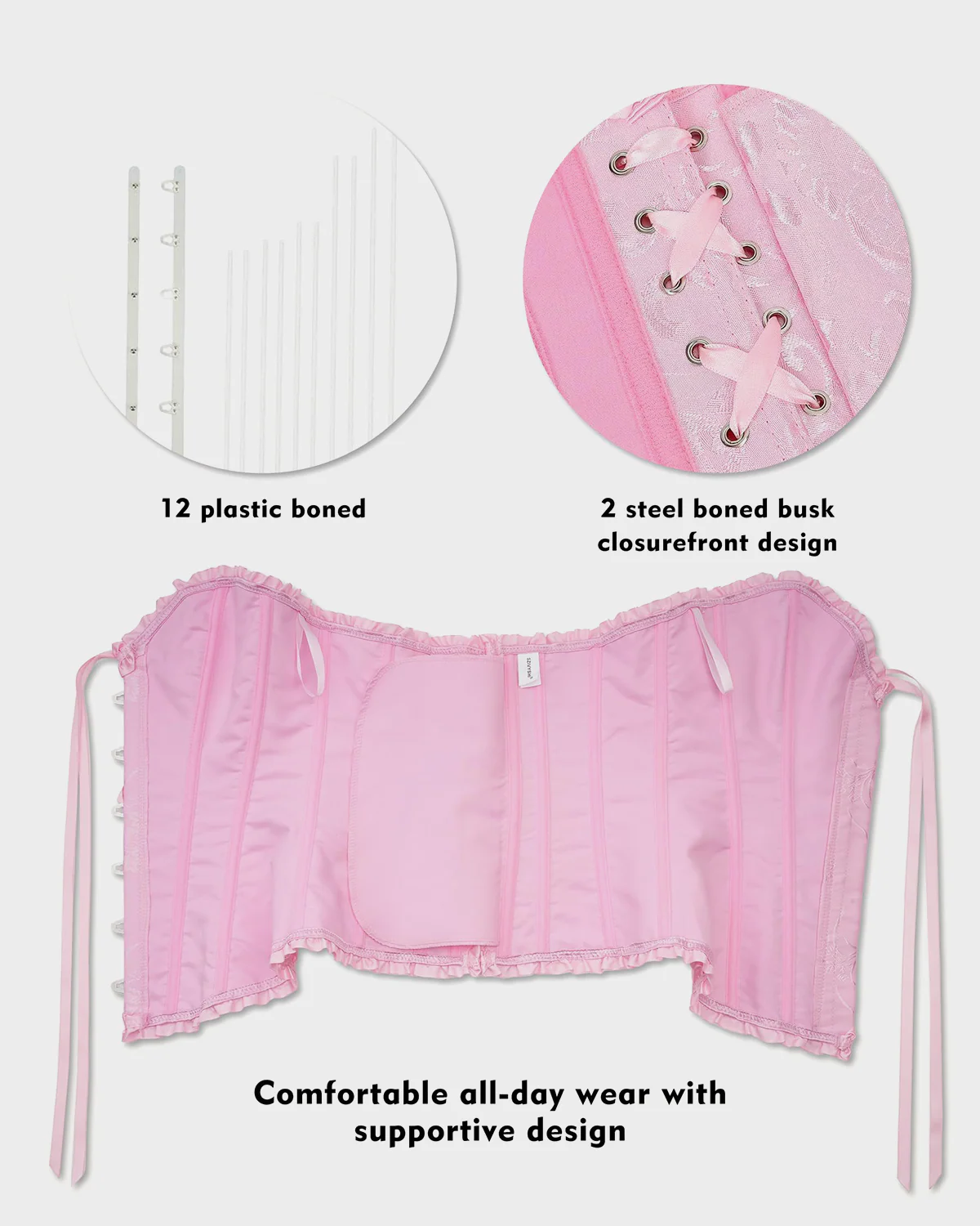 Corset Tops Lace Waist Push Up Shapewear - Image 37