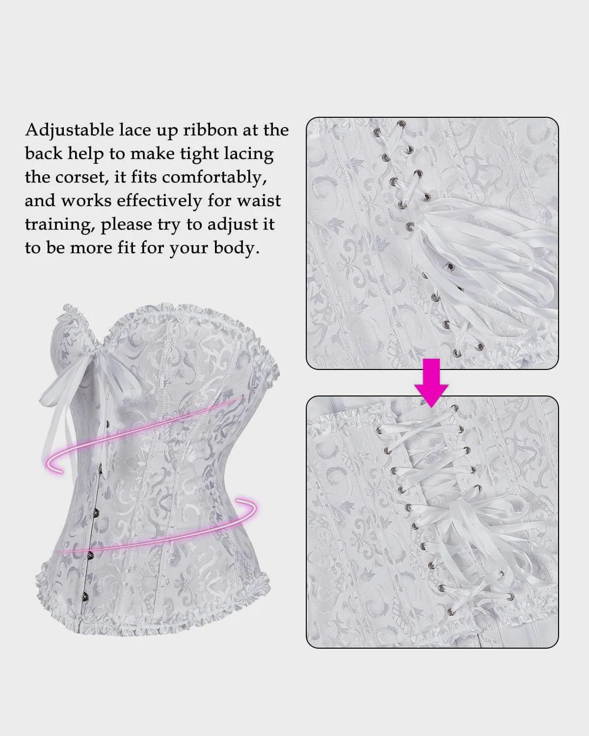 Corset Tops Lace Waist Push Up Shapewear - Image 40