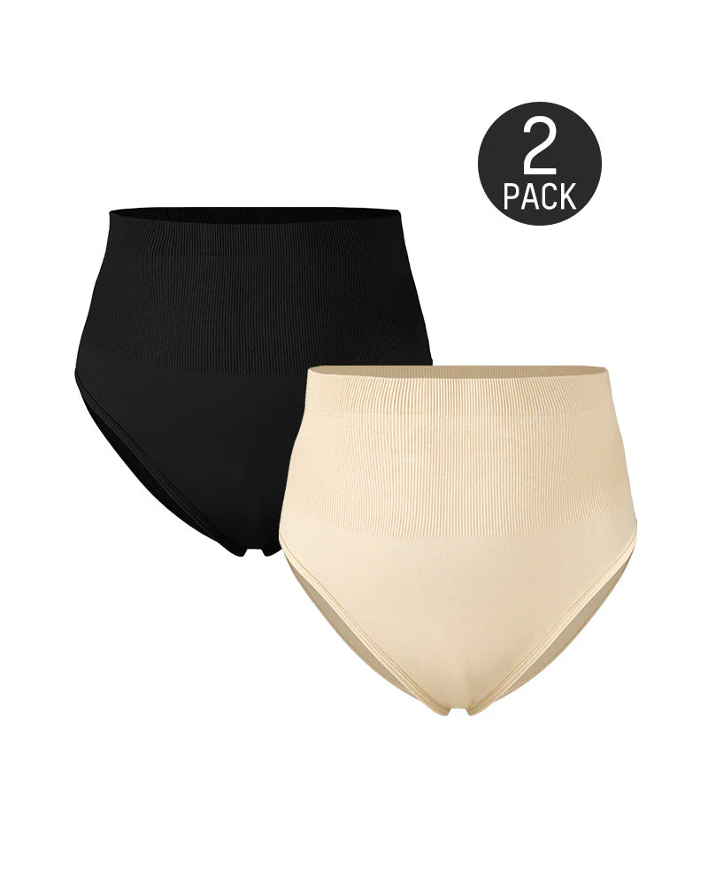 Mid-Waist Tummy Control Brief Panty (2 Pack) - Image 3