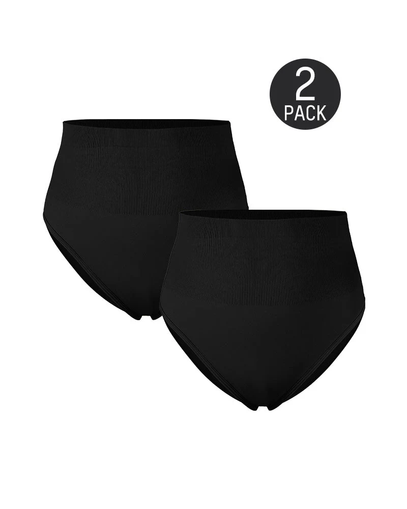 Mid-Waist Tummy Control Brief Panty (2 Pack) - Image 4