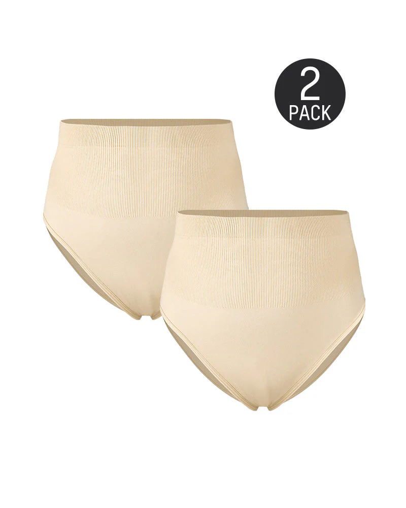 Mid-Waist Tummy Control Brief Panty (2 Pack) - Image 5