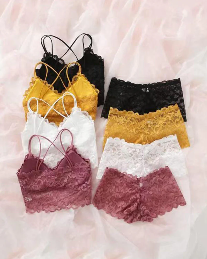 Romantic Lace Bralette & Panty Bundle - Image 2