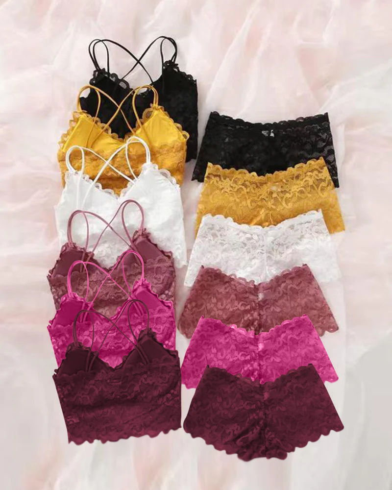 Romantic Lace Bralette & Panty Bundle - Image 3