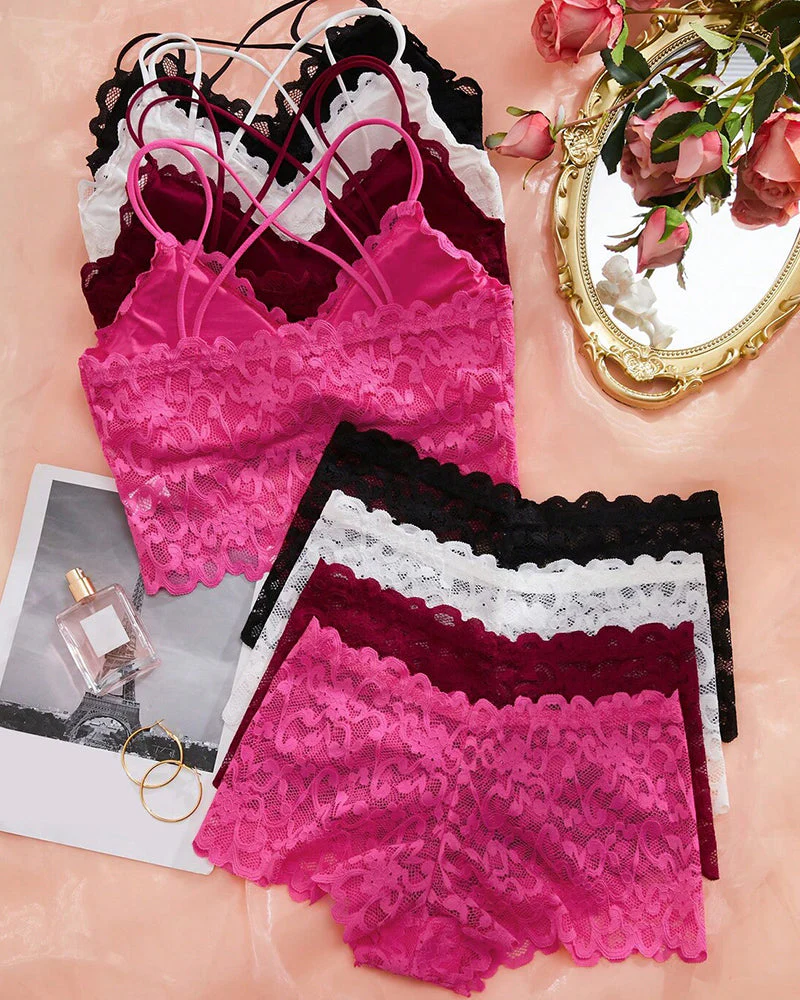 Romantic Lace Bralette & Panty Bundle - Image 9