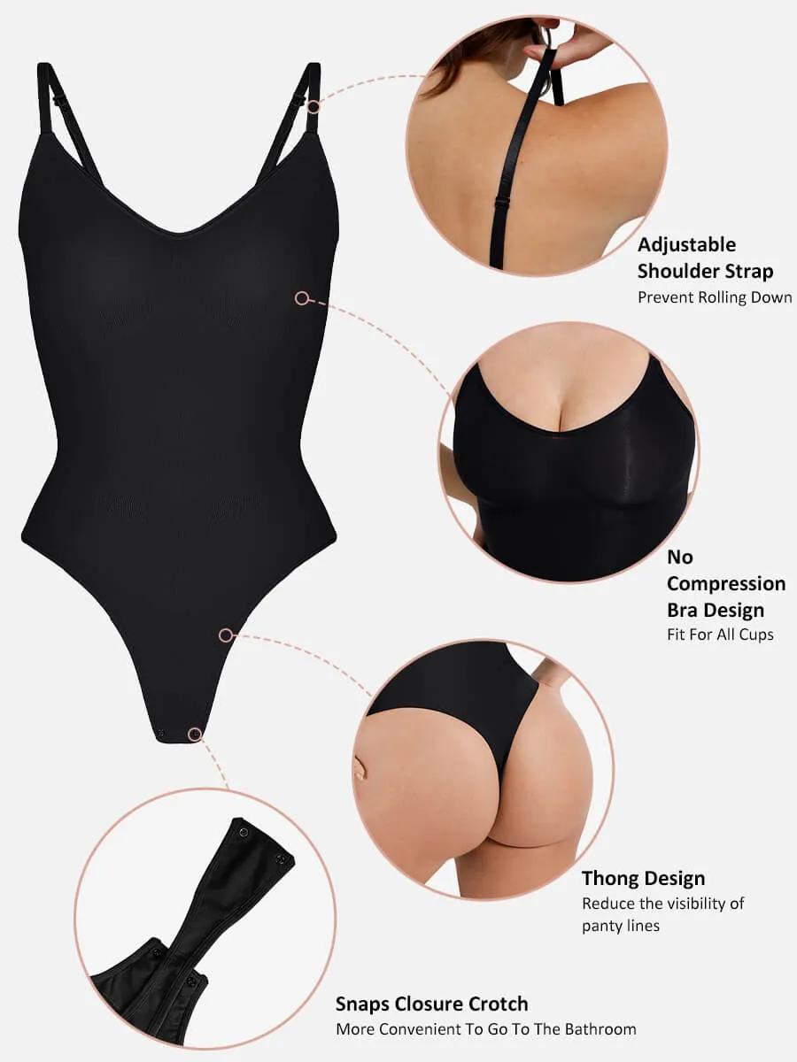 Seamless Covered Bust Jumpsuit Thong Bodysuit Fit - Image 10
