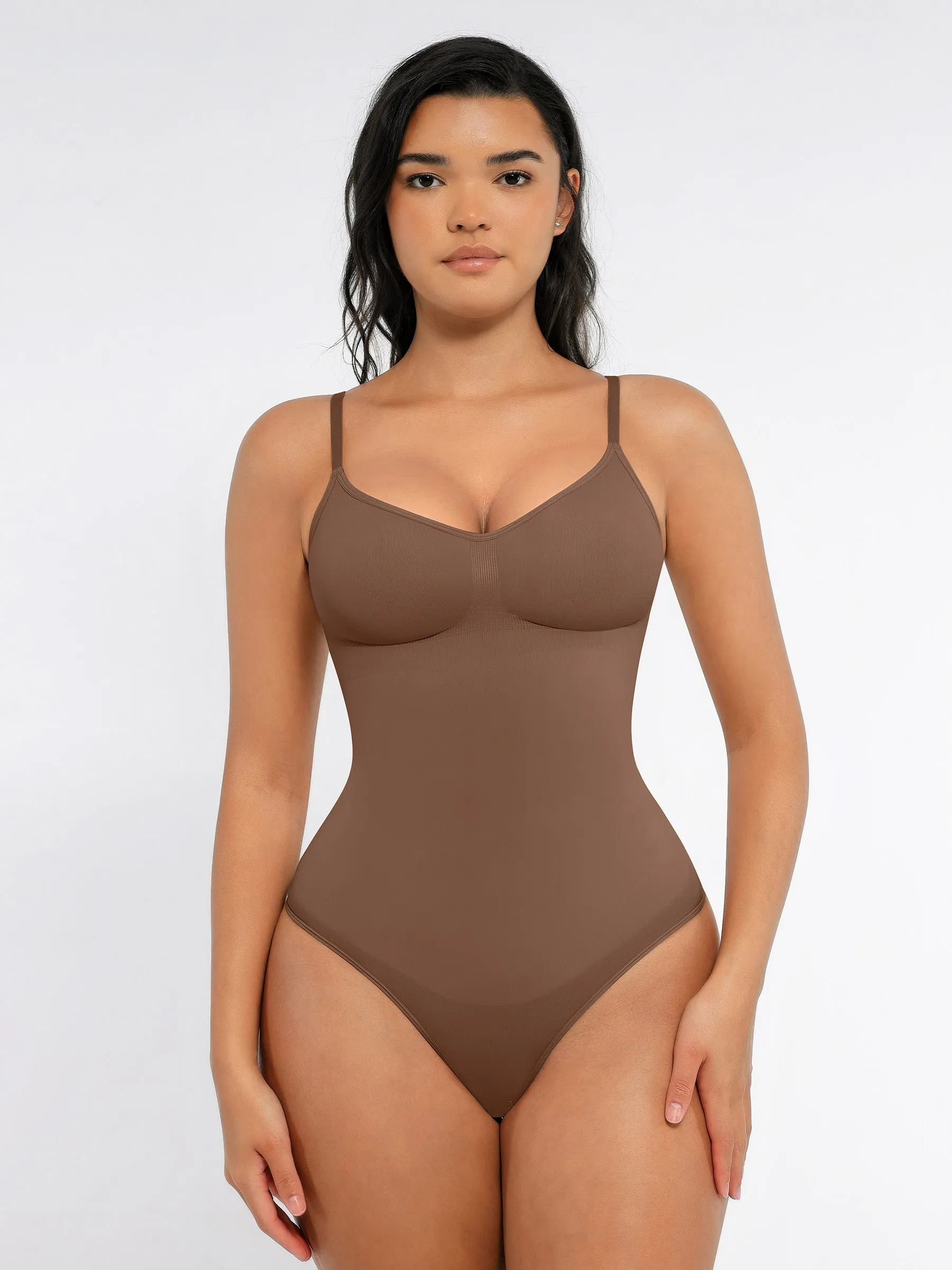 Seamless Covered Bust Jumpsuit Thong Bodysuit Fit - Image 12
