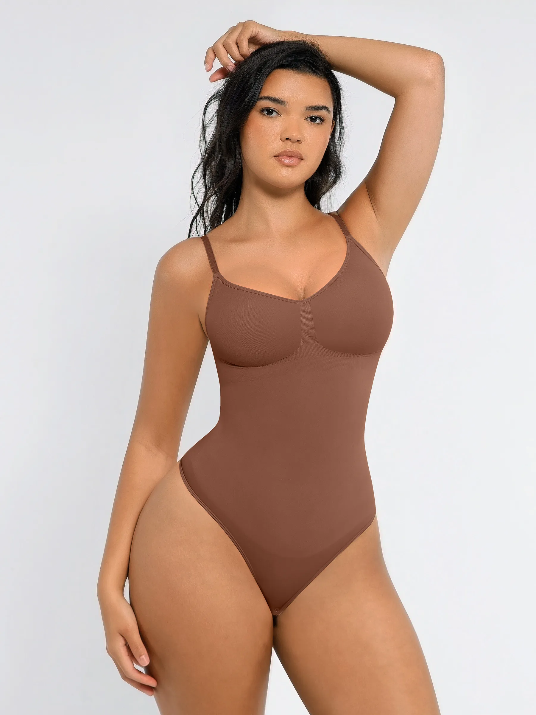 Seamless Covered Bust Jumpsuit Thong Bodysuit Fit - Image 13