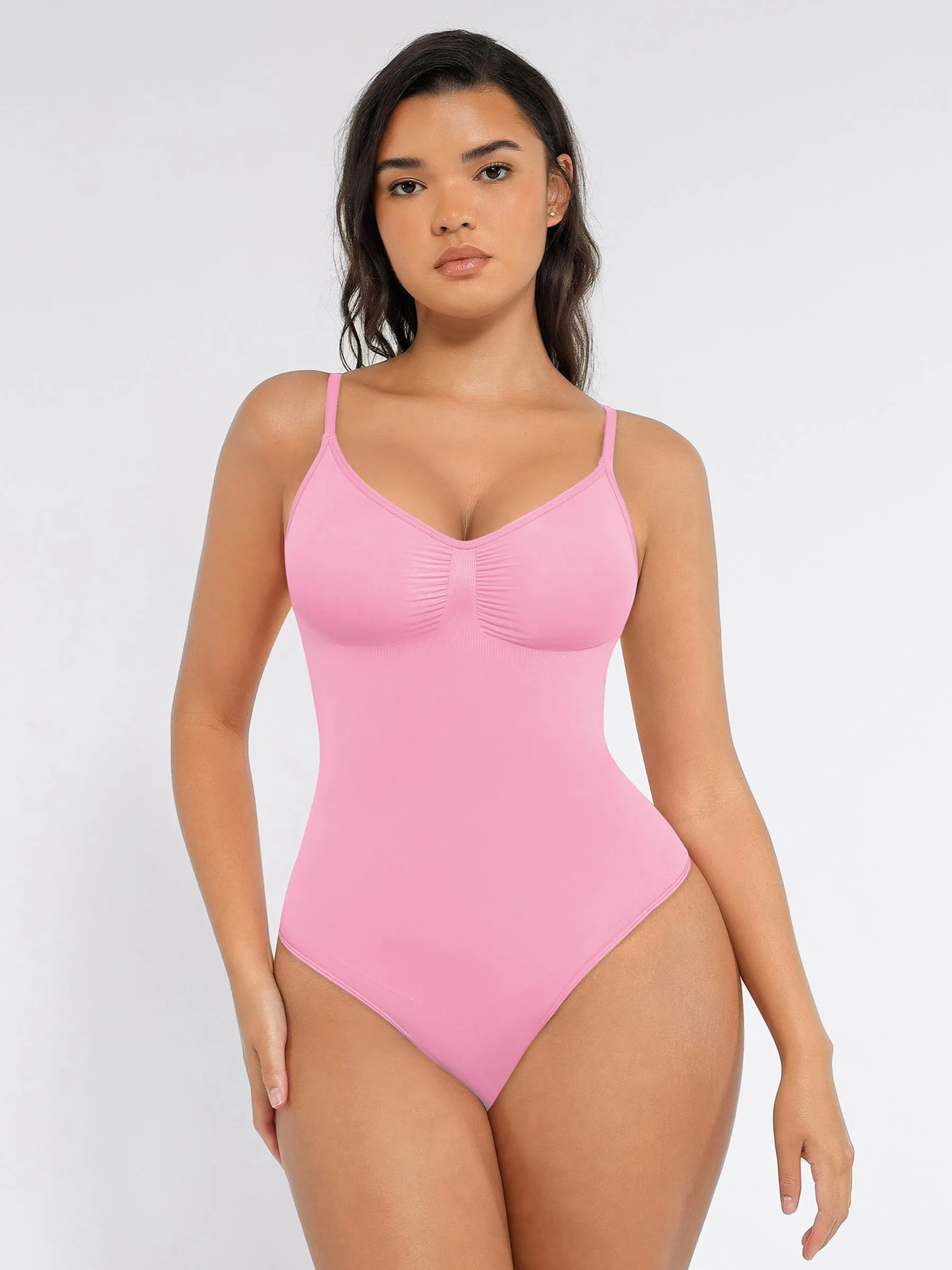 Seamless Covered Bust Jumpsuit Thong Bodysuit Fit - Image 21