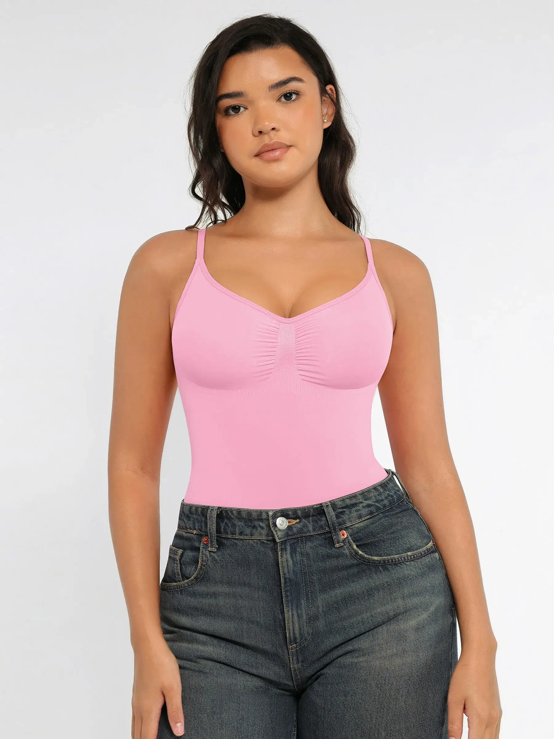 Seamless Covered Bust Jumpsuit Thong Bodysuit Fit - Image 24