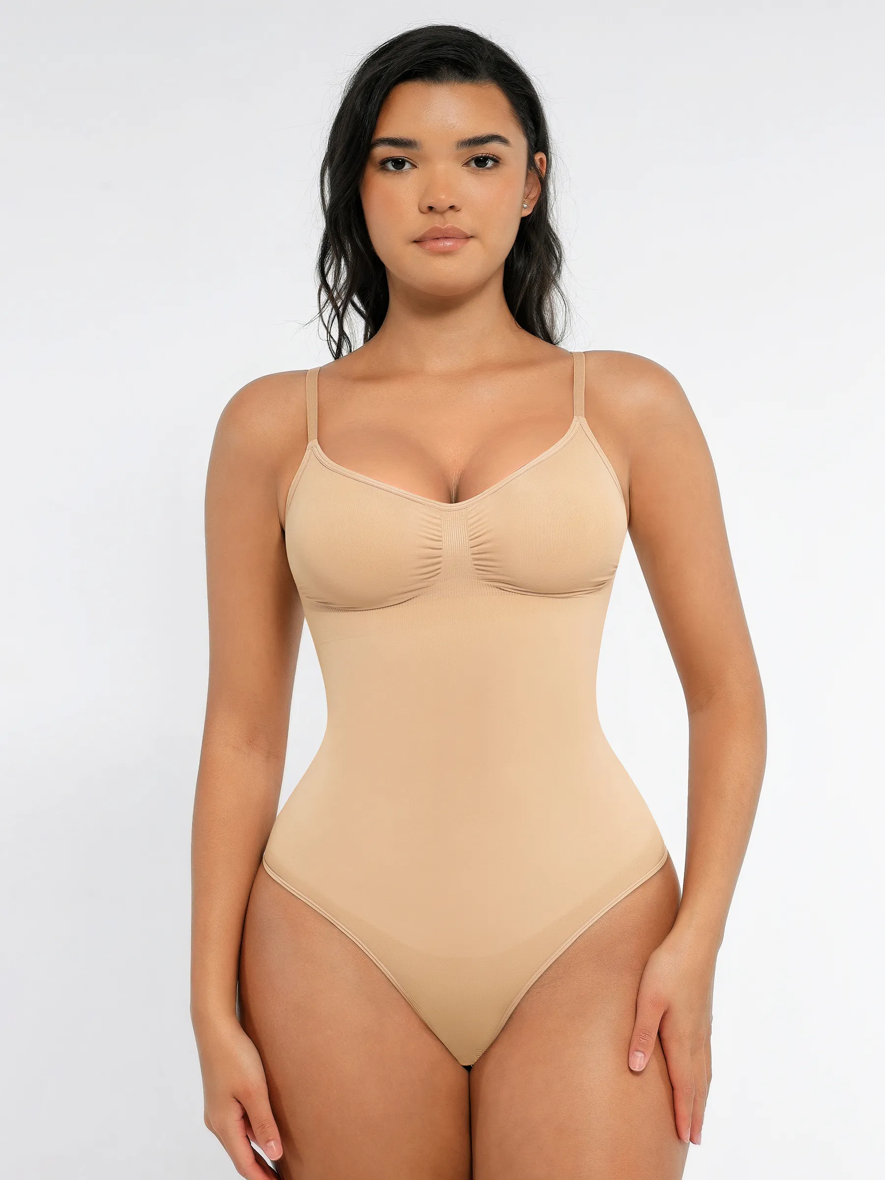 Seamless Covered Bust Jumpsuit Thong Bodysuit Fit - Image 27