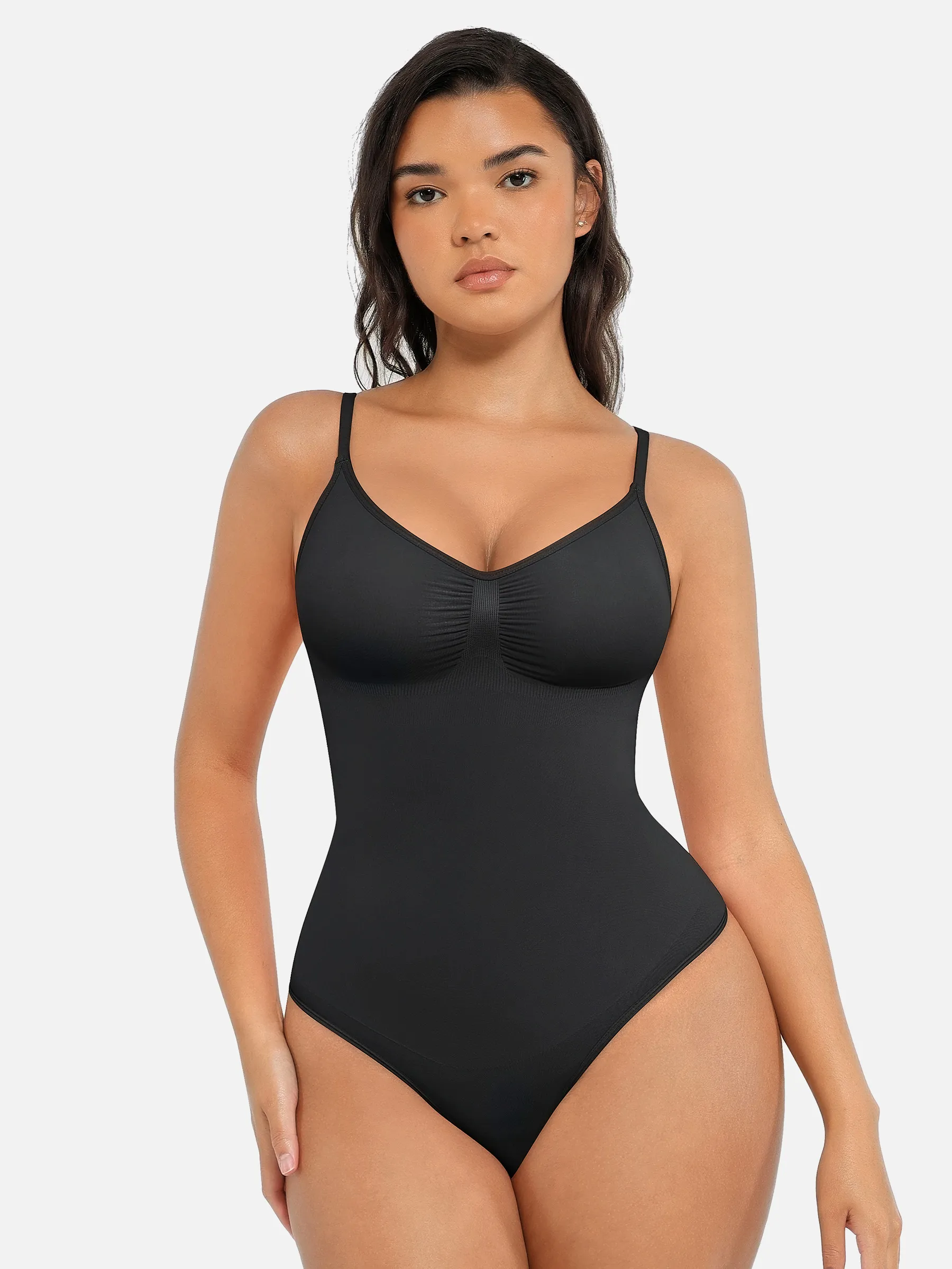 Seamless Covered Bust Jumpsuit Thong Bodysuit Fit - Image 4