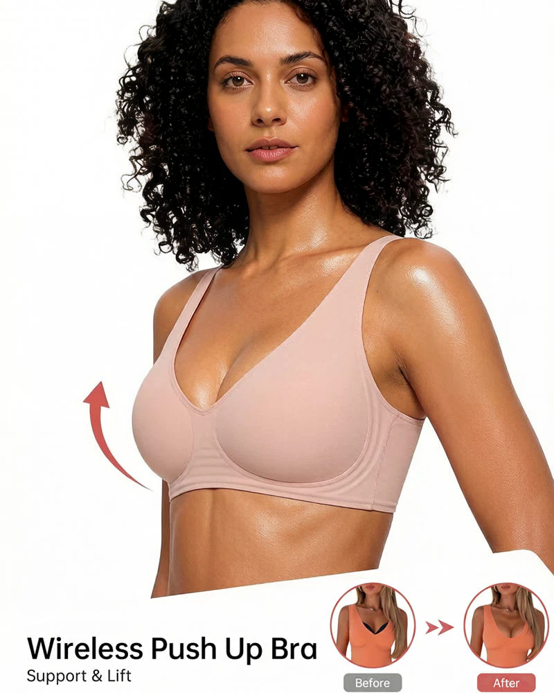 Deep V Seamless Wireless Push Up Bras for Women - Image 6
