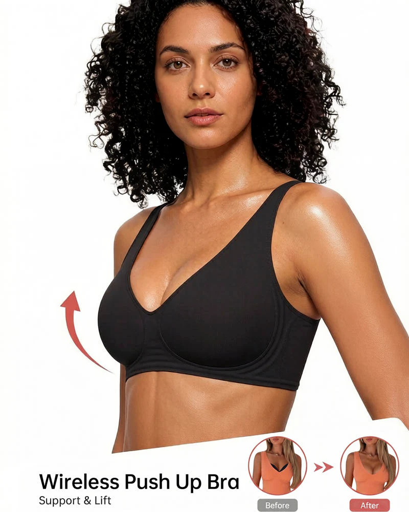 Deep V Seamless Wireless Push Up Bras for Women - Image 9