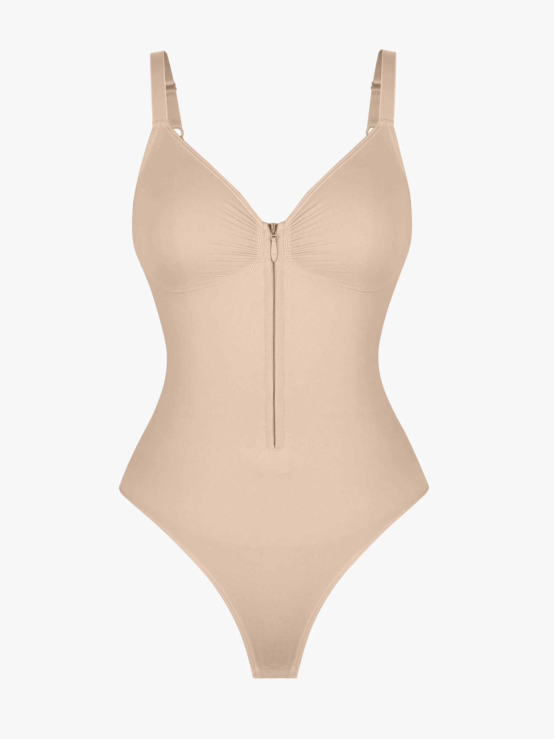 Shape-curve Tummy Control Seamless Zipper Shaping Bodysuit - Image 20