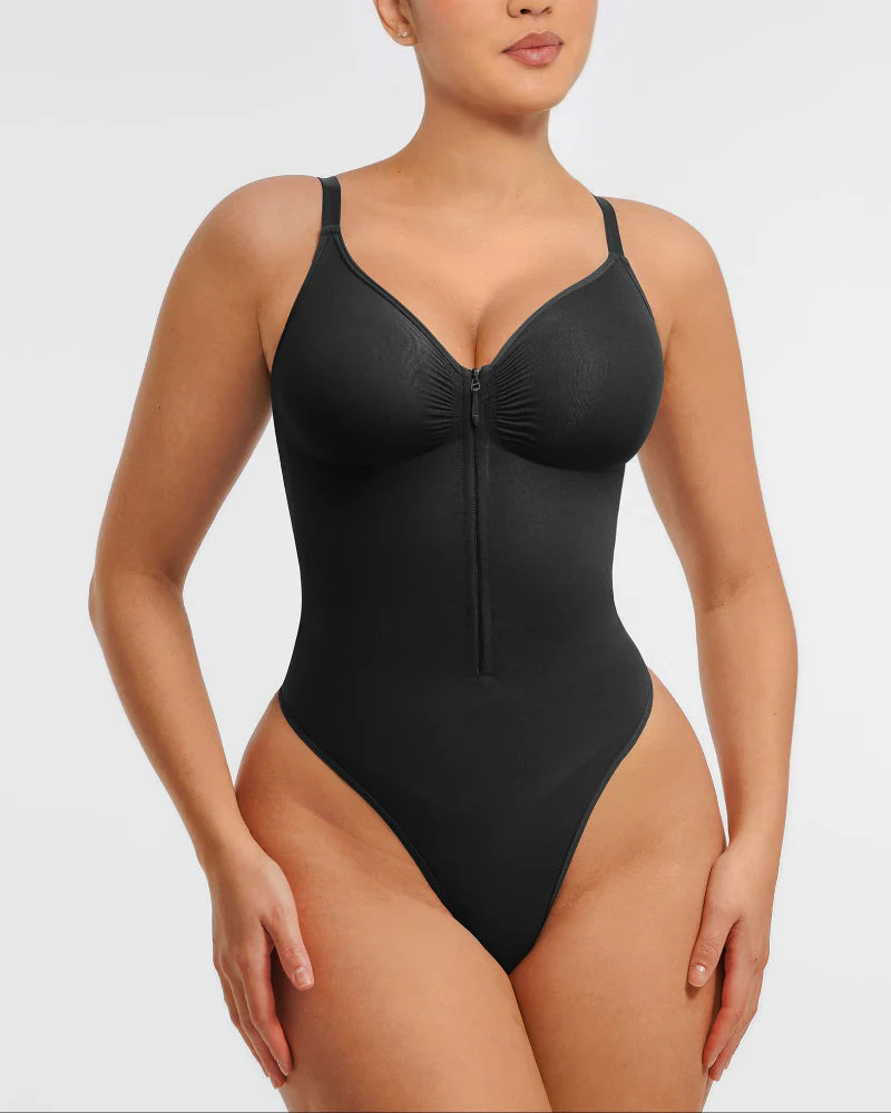 Shape-curve Tummy Control Seamless Zipper Shaping Bodysuit - Image 23