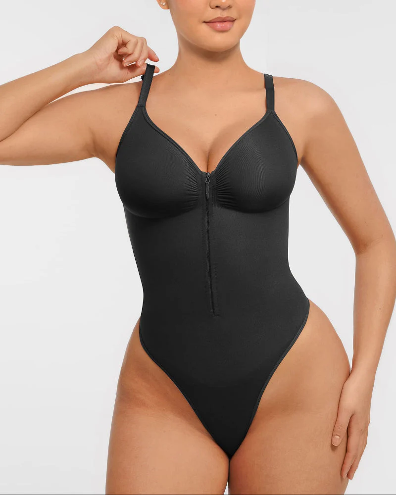 Shape-curve Tummy Control Seamless Zipper Shaping Bodysuit - Image 25