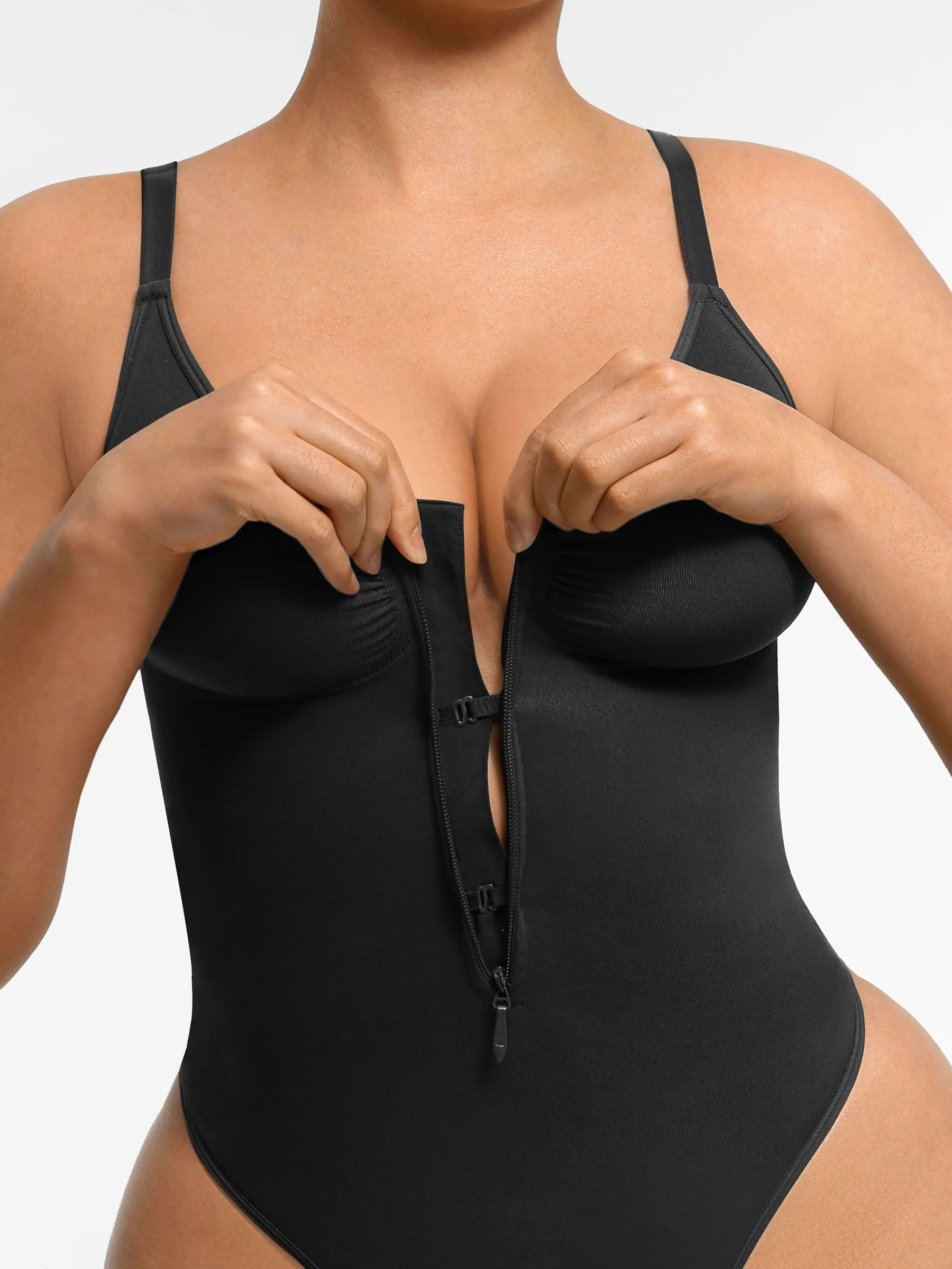 Shape-curve Tummy Control Seamless Zipper Shaping Bodysuit - Image 29