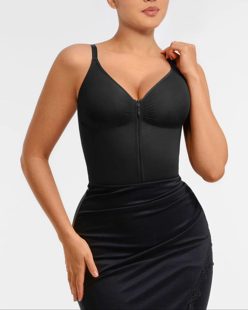 Shape-curve Tummy Control Seamless Zipper Shaping Bodysuit - Image 31