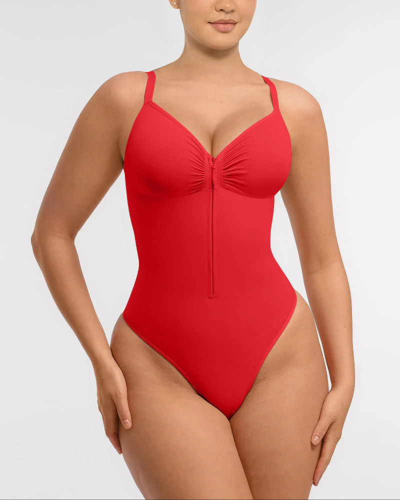 Shape-curve Tummy Control Seamless Zipper Shaping Bodysuit - Image 35