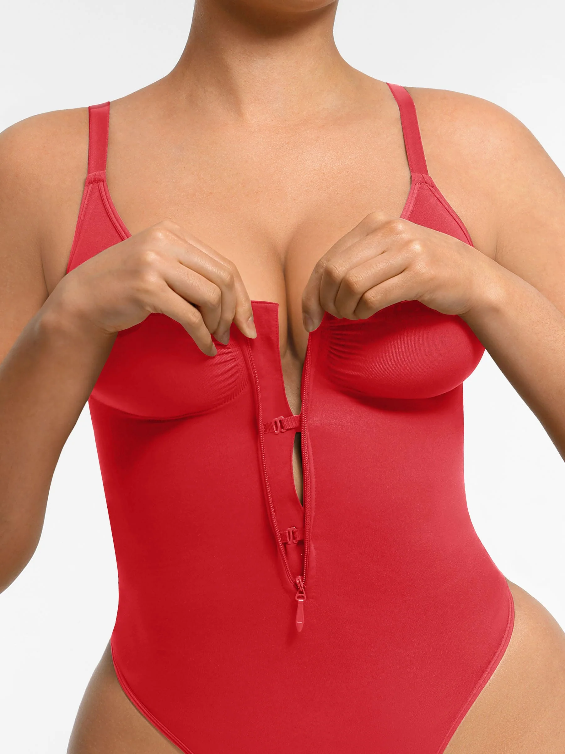 Shape-curve Tummy Control Seamless Zipper Shaping Bodysuit - Image 40