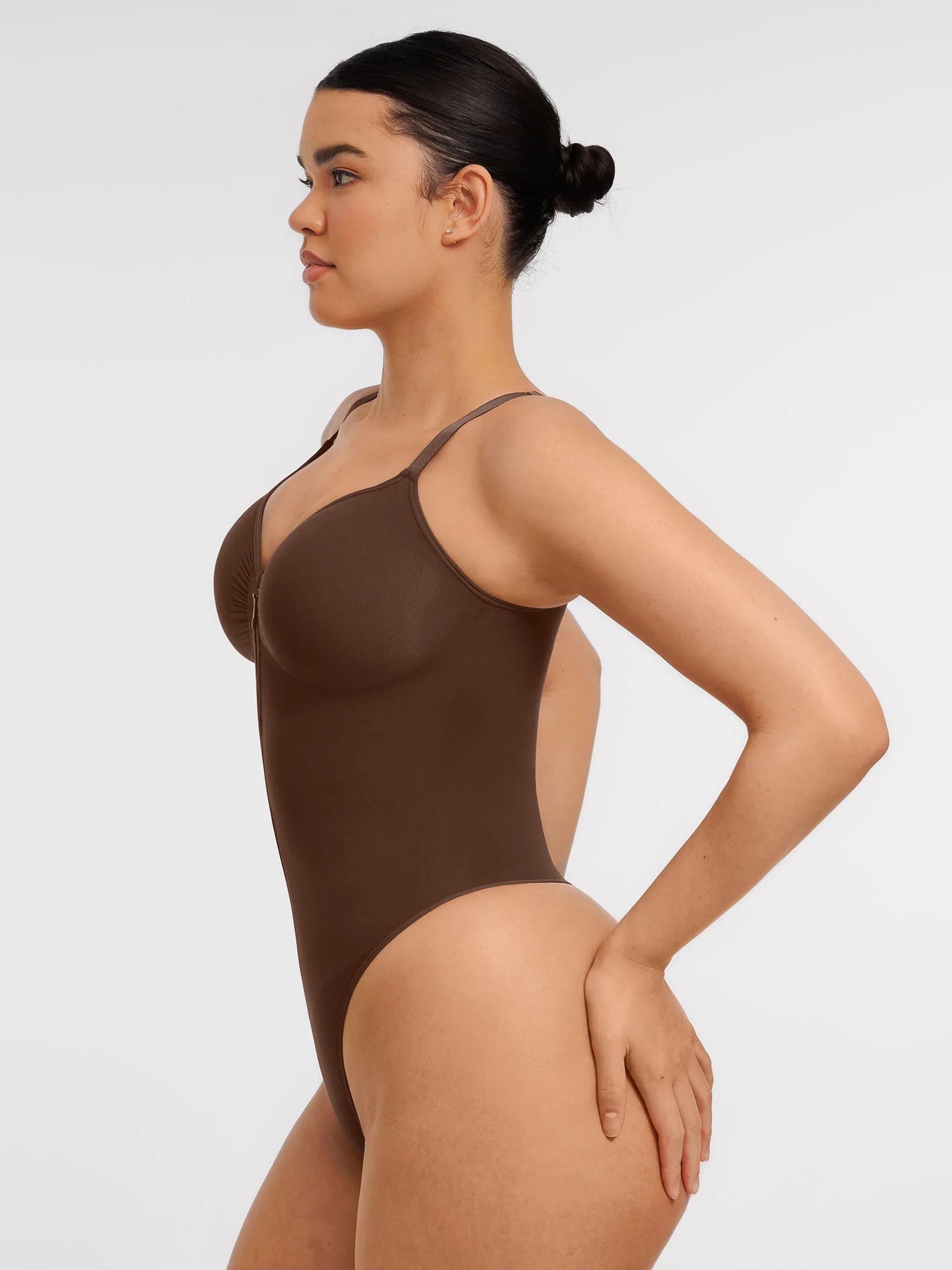 Shape-curve Tummy Control Seamless Zipper Shaping Bodysuit - Image 5