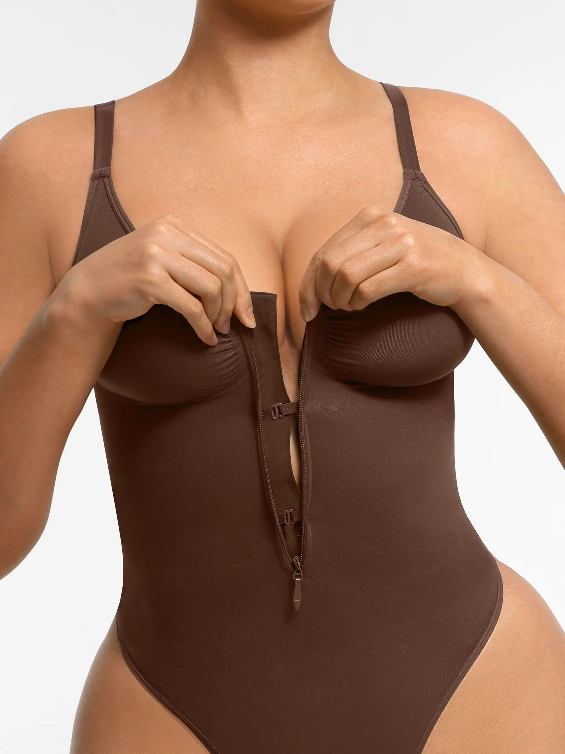 Shape-curve Tummy Control Seamless Zipper Shaping Bodysuit - Image 6